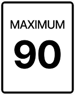 Canada style speed limit sign