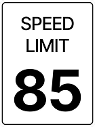 USA style speed limit sign